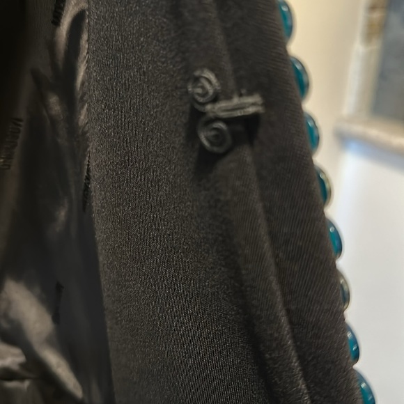 Moschino Couture! Men's Black Wool Tuxedo Jacket Buttons - Picture 16 of 16